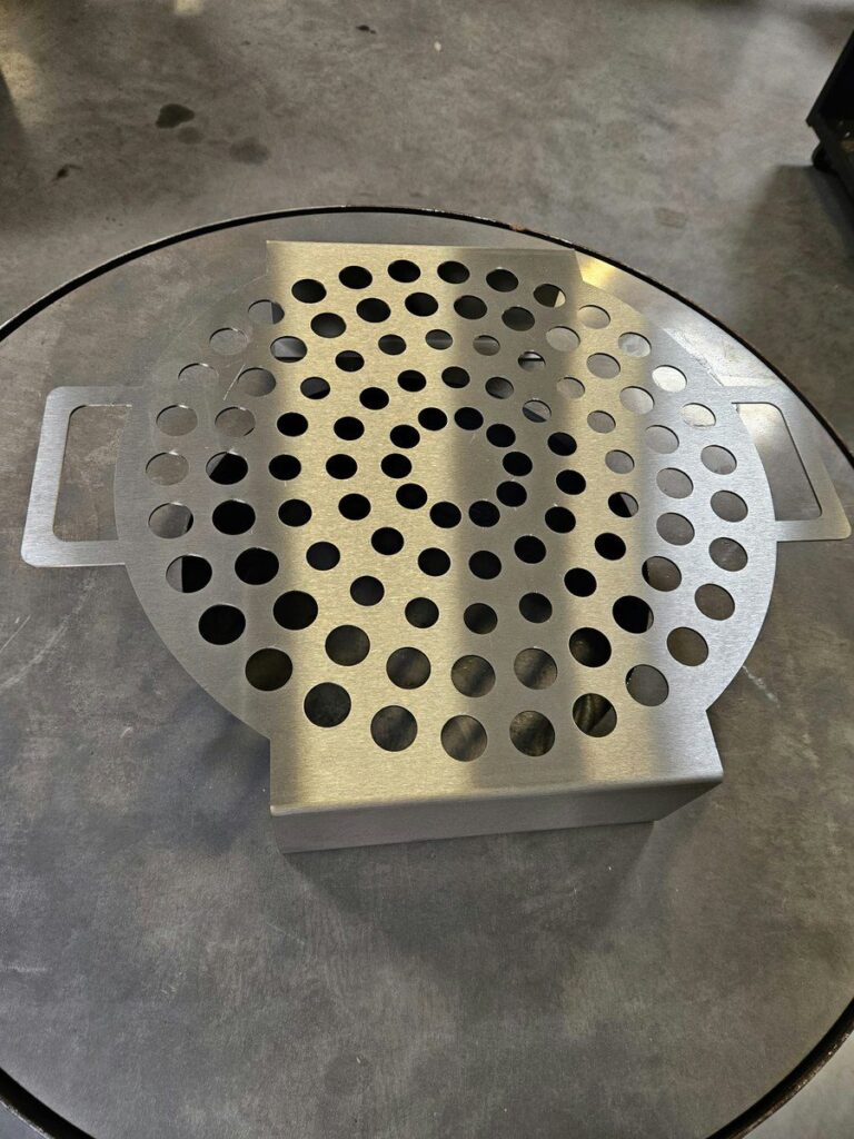 Grille à escargots en inox, vue de dessus